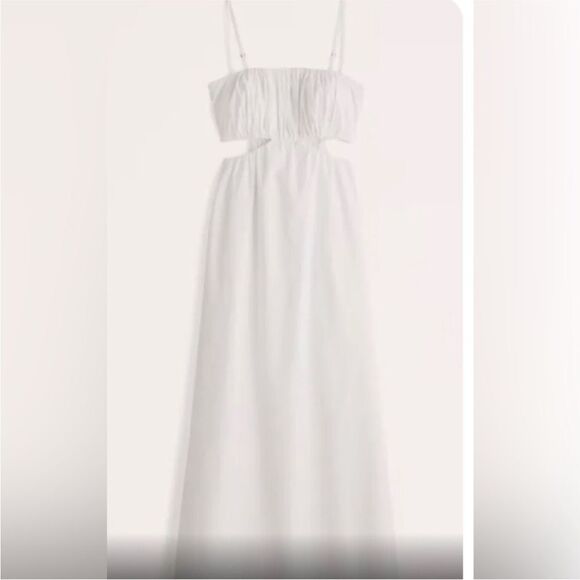 Abercrombie and Fitch cut out Elegant White Maxi Dress - Picture 2 of 9